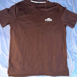 Men’s graphic t shirt brown and white sleeveless size small